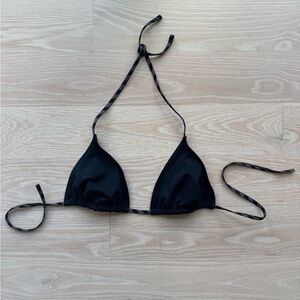 Eres Black/ Bronze stripe cording Triangle Bikini Top size 8